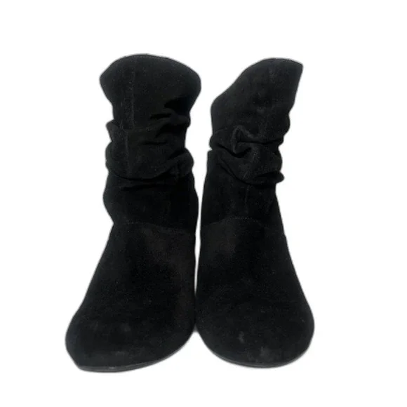 BCBG Suede Leather Slouch Boot Black Size 8.5 - Picture 2 of 7